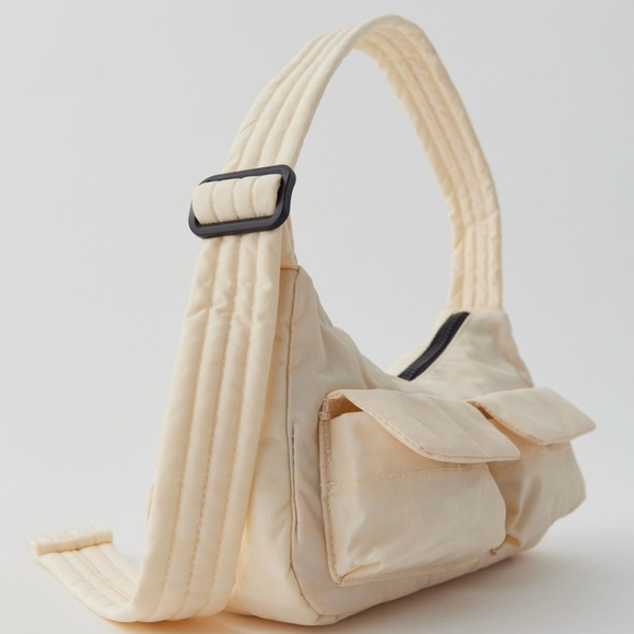 BAGGU Cargo Nylon Shoulder Bag - Ivory - Picture 2 of 5